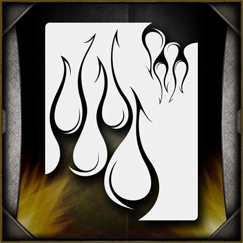Cheap to Buy skull stencils template Online with Free Shipping. . Airbrush flames stencil